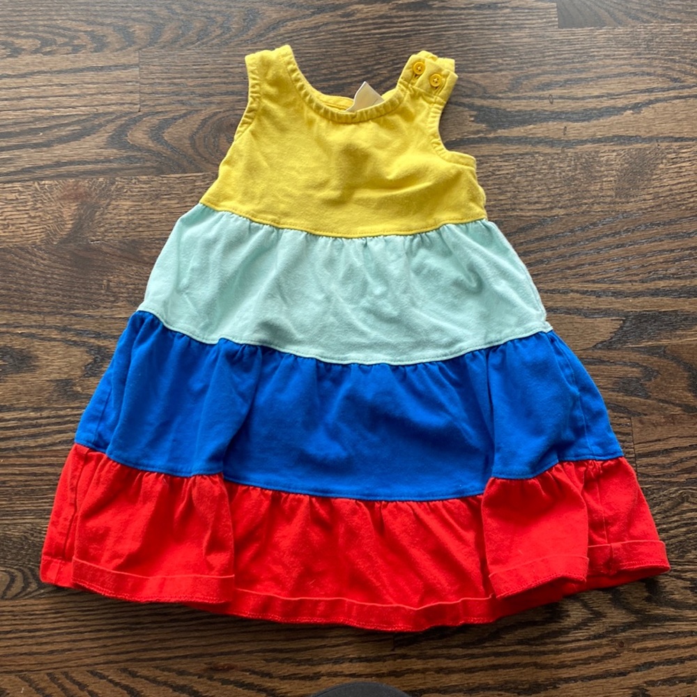 Bright color blocked dress